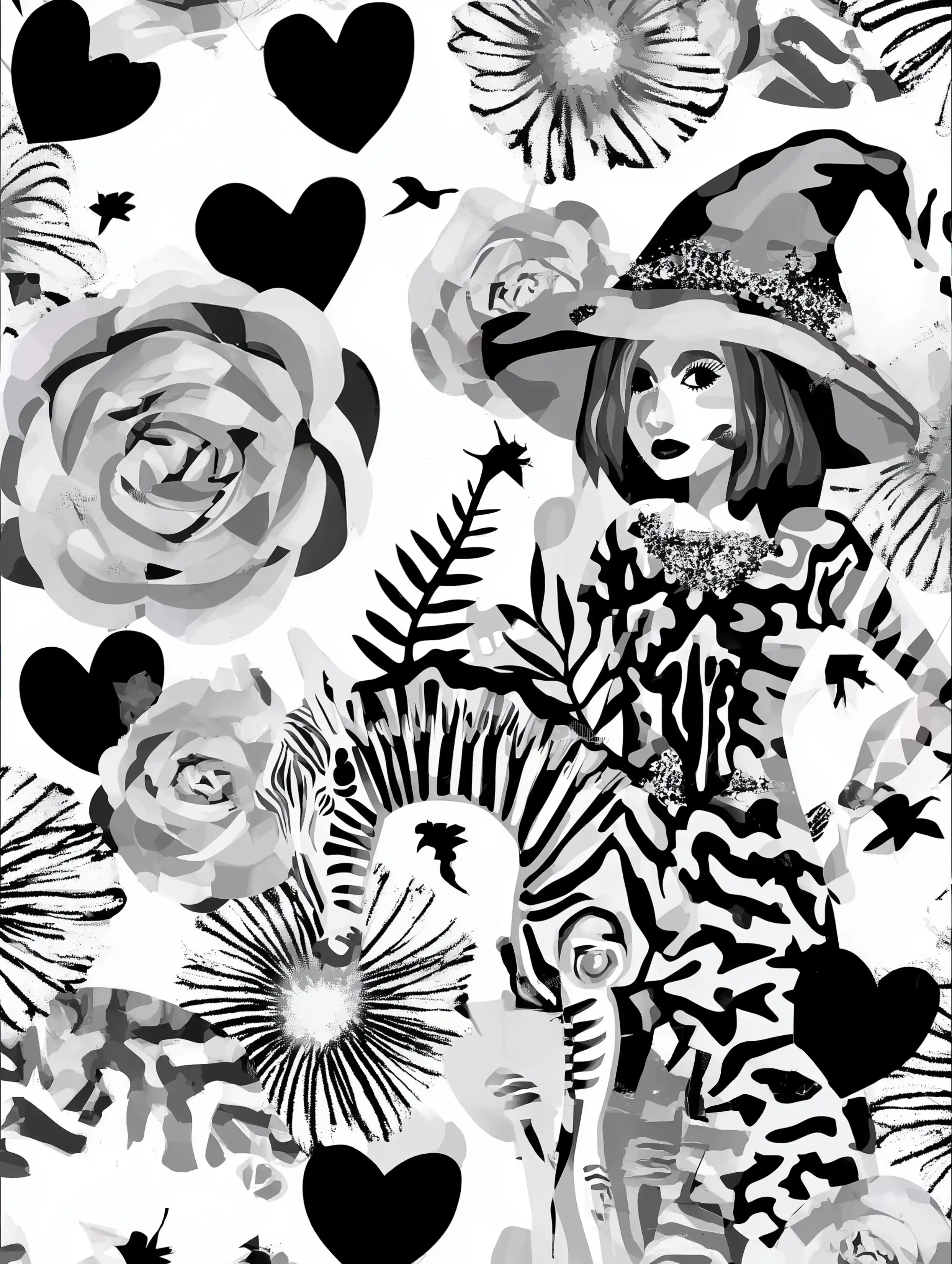 Free printable witch coloring page for adults featuring a fashion witch